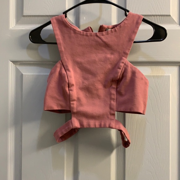 Solemio Tops - SOLEMIO BLUSH PINK CROP TOP